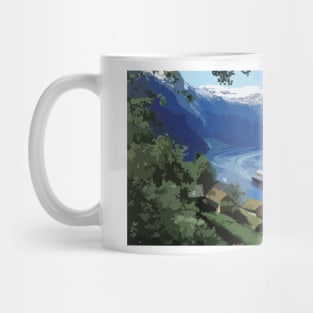 Norway Fjords Painting Mug